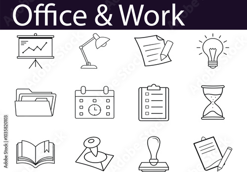 Office & Work Icon Set for Productivity