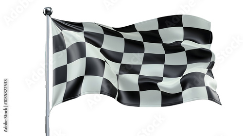 Checkered flag indicating end of a race