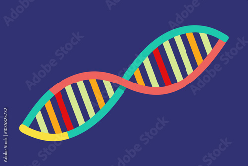 Creative DNA Strand Vector Illustration