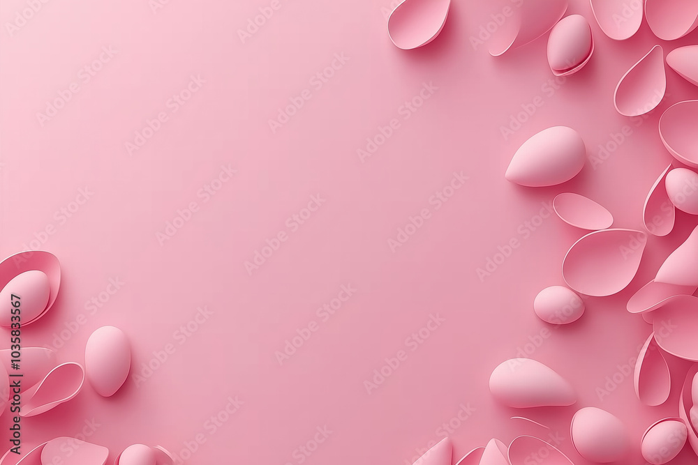 Soft pink petals on a pastel background create a serene, elegant scene Soft pink petals on a pastel background create a serene, elegant scene