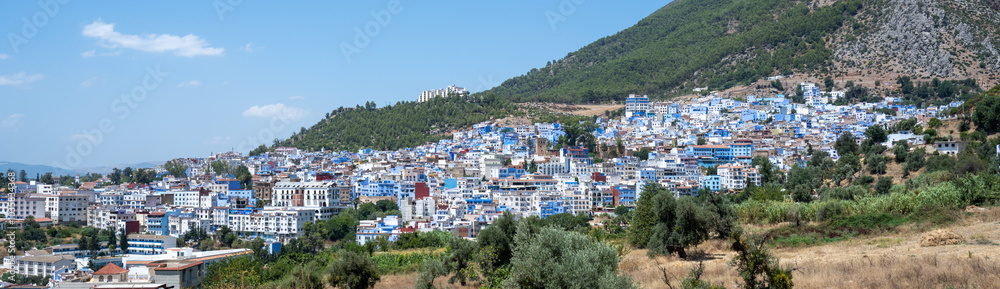 Panorama and cityscape of Chefchaouen, Morocco. Panorama and cityscape of Chefchaouen, Morocco.