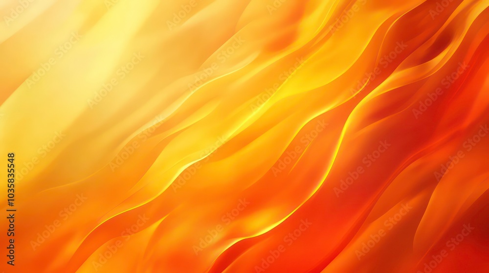 Fototapeta premium Abstract background with flowing orange, yellow, and red lines.