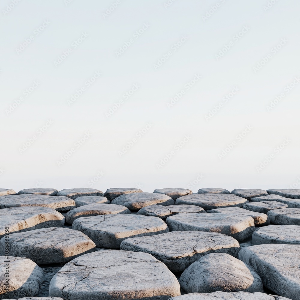 Smooth, round stones create a textured surface against a soft, pale background, evoking tranquility and natural beauty. Smooth, round stones create a textured surface against a soft, pale background, evoking tranquility and natural beauty.