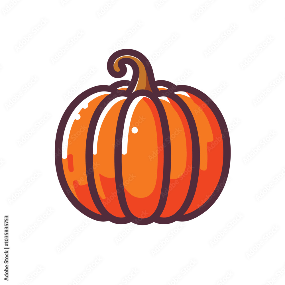 Charming cartoon pumpkin illustration for halloween and fall decor Charming cartoon pumpkin illustration for halloween and fall decor