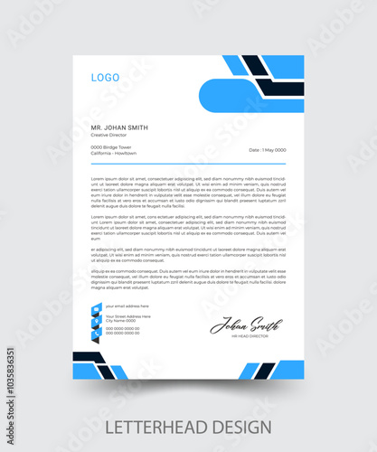 Letterhead Design, Modern Business Letterhead Design Template.