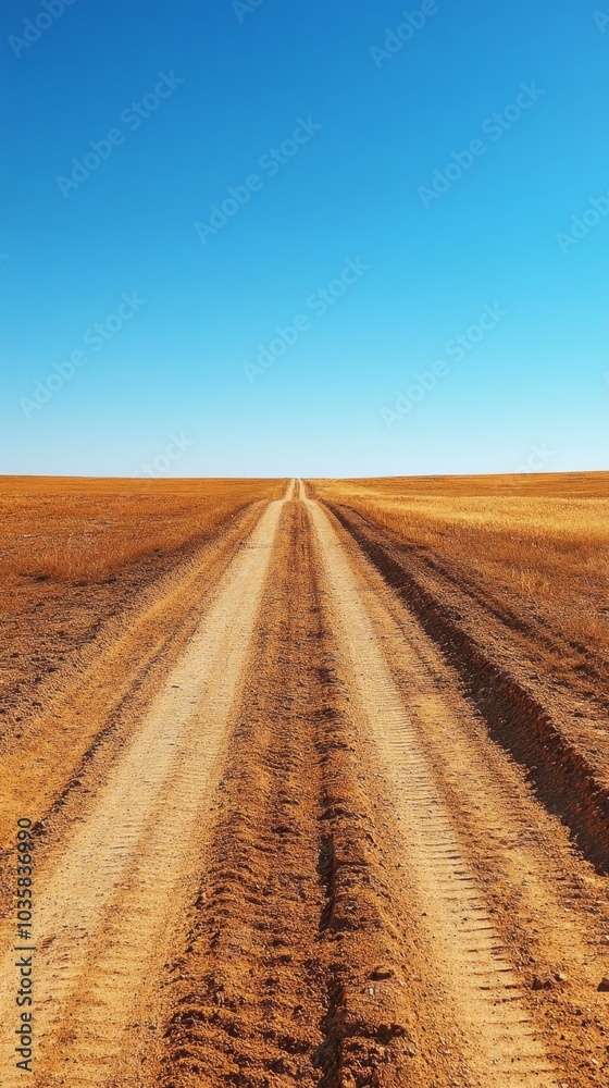 A Serene Pathway Through Golden Fields Under a Clear Blue Sky Awaits Your Adventure A Serene Pathway Through Golden Fields Under a Clear Blue Sky Awaits Your Adventure