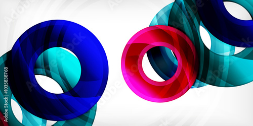 Circles, round elements, ring shapes premium background. Vector Illustration For Wallpaper, Banner, Background, Card, Book Illustration, landing page