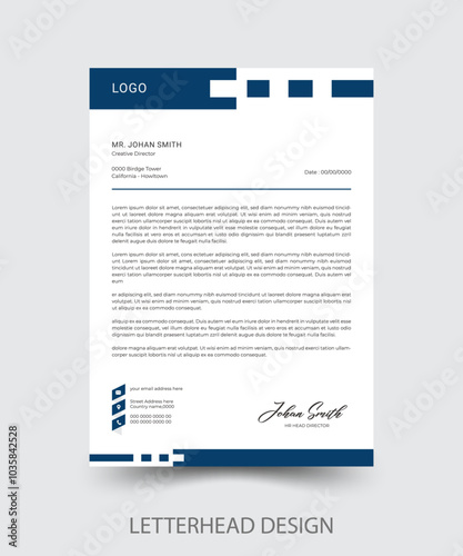 Letterhead Design, Modern Business Letterhead Design Template.