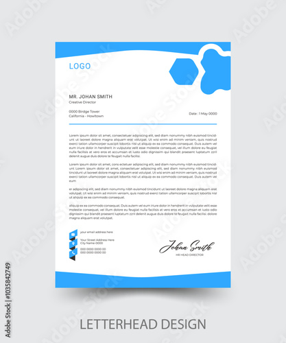 Letterhead Design, Modern Business Letterhead Design Template.