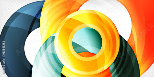 Circles, round elements, ring shapes premium background. Vector Illustration For Wallpaper, Banner, Background, Card, Book Illustration, landing page