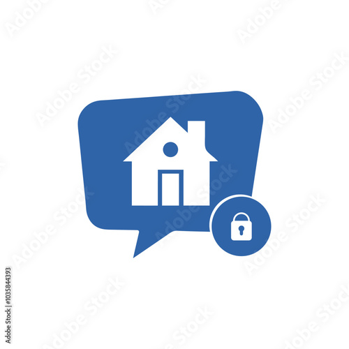 Address icon with padlock sign. Address icon and security, protection, privacy symbol. Vector icon