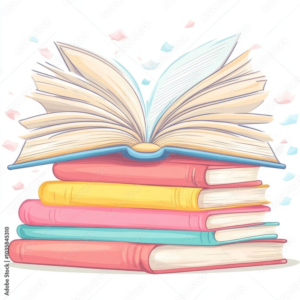 An illustration of stacked books with an open book on top. An illustration of stacked books with an open book on top.