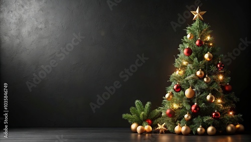 Luxurious black Christmas background