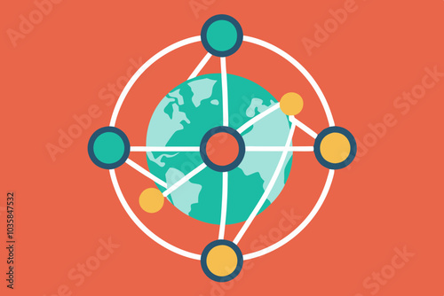 Creative Vector Illustration Globe Network