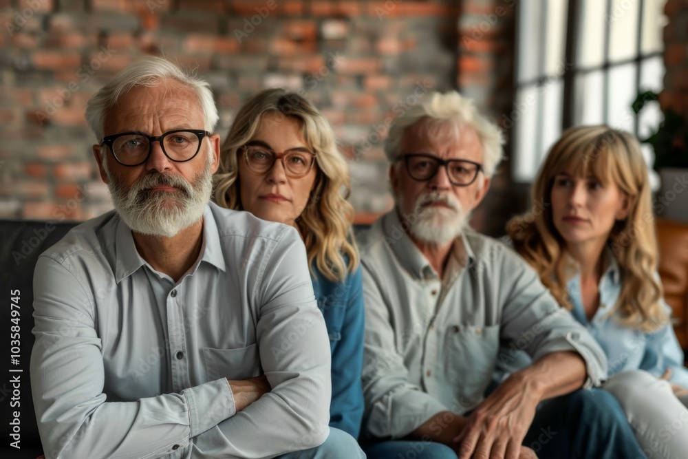 Group of senior people at home. Group of senior people at home. Group of senior people at home. Group of senior people at home.