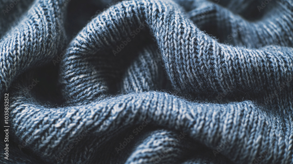 close up texture of blue knitted fabric background close up texture of blue knitted fabric background