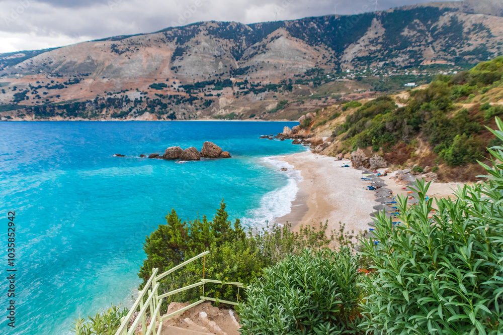 Naklejka premium Vouti Beach,Kefalonia,Greece