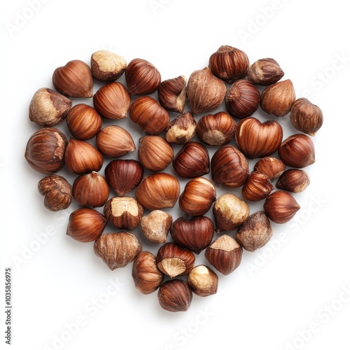 Wallpaper Mural Hazelnut heart isolated on white. Torontodigital.ca