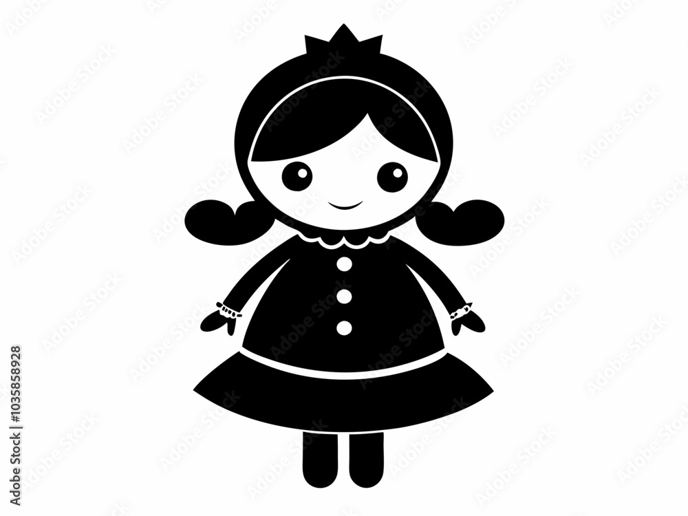 Adorable Romantic Doll in Christmas Hat and Outfit. romantic doll, Christmas doll, adorable toy. Adorable Romantic Doll in Christmas Hat and Outfit. romantic doll, Christmas doll, adorable toy.