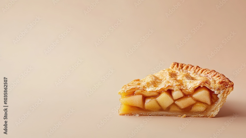A delicious slice of homemade apple pie served  for dessert at a cozy afternoon gathering