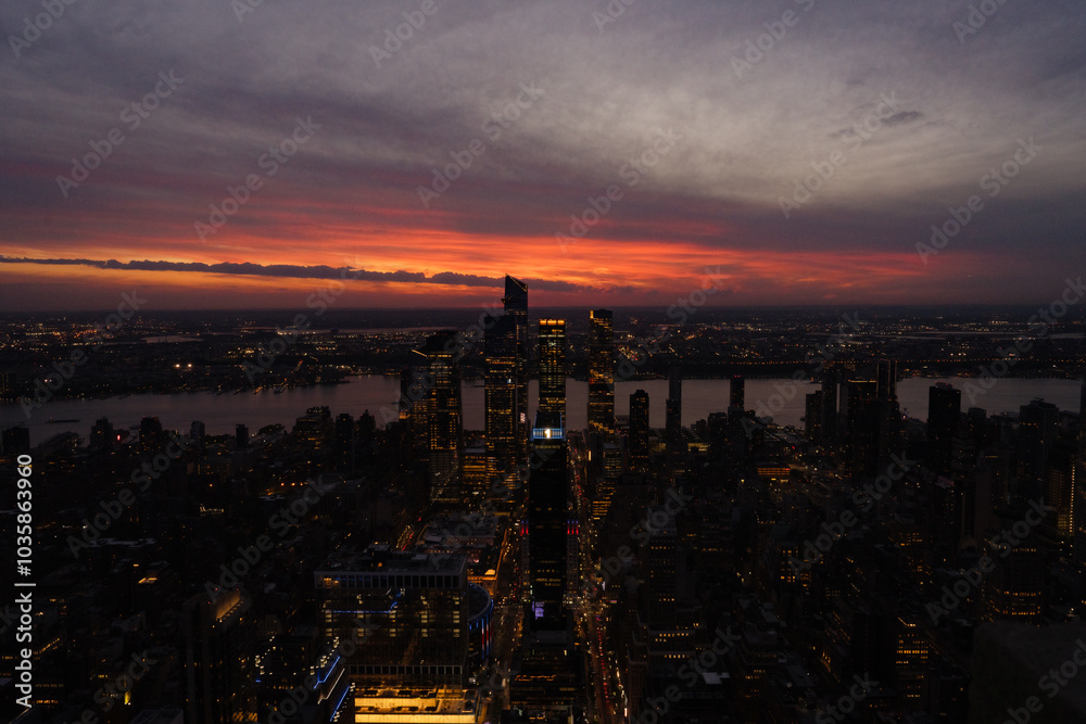 Fototapeta premium Manhattan sunset