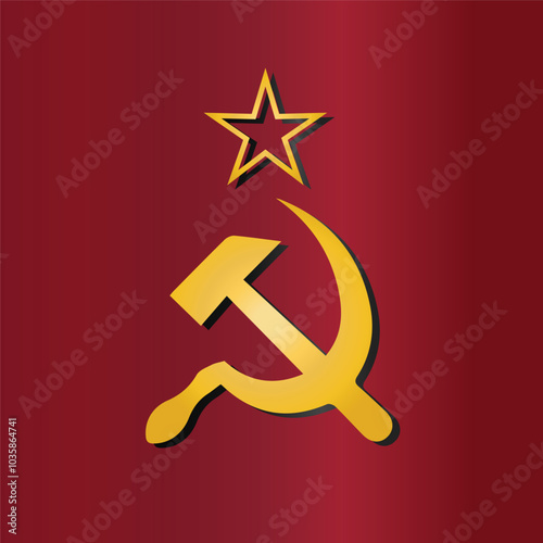 Former Russian States, Soviet Union Symbols of the USSR Red Army gradation colors