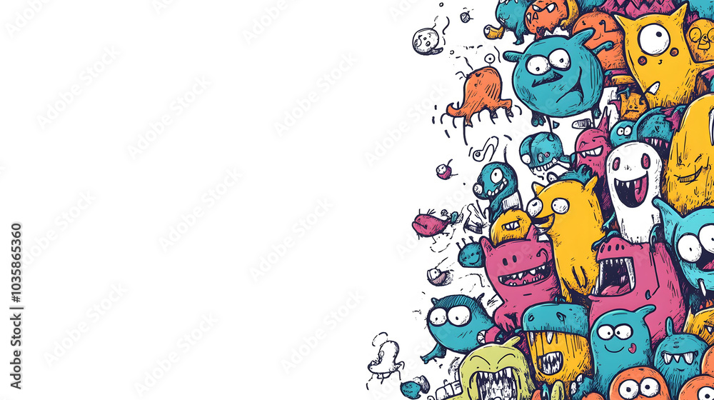 Colorful Doodle Art with Cartoon Characters and Cute Monsters, Vibrant Vertical Wallpaper for a Playful Smartphone Aesthetic Colorful Doodle Art with Cartoon Characters and Cute Monsters, Vibrant Vertical Wallpaper for a Playful Smartphone Aesthetic