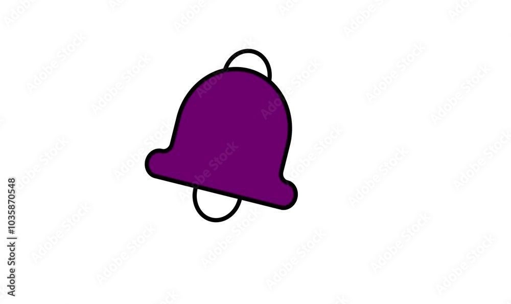 Bell icon animation with white color background. Bell icon animation with white color background.
