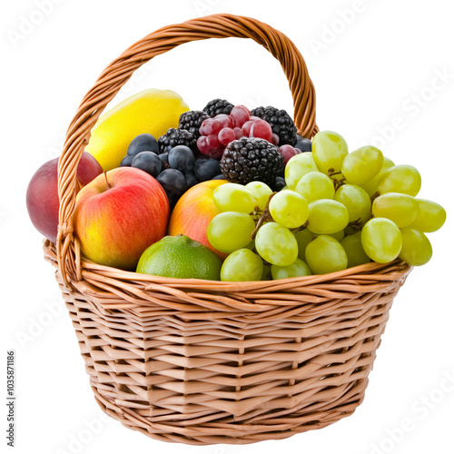 Garden Fresh fruits in a busket photo