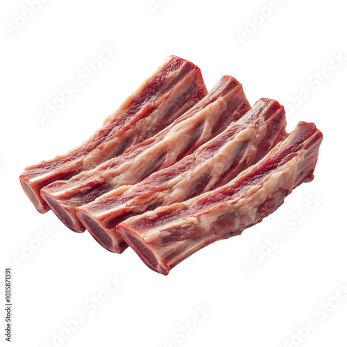 Wallpaper Mural Raw meat ribs on white isolate background Torontodigital.ca