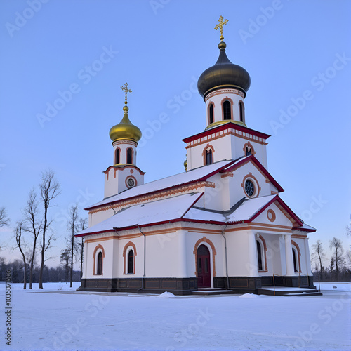 Bryansk, Russia January 2021. Gorno-Nikolsky Diocesan Monastery in Bryansk. photo