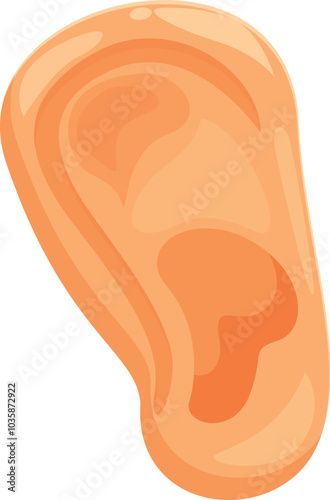 Illustration of a human ear, emphasizing the concept of hearing and listening