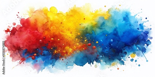 Watercolor Paint Stain Abstract Art for Creative Projects and Backgrounds