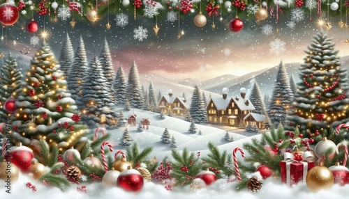 Charming Christmas Winter Landscape