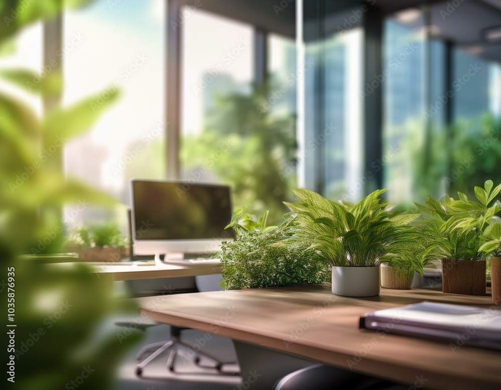 blur background of contemporary office with greenery and bright natural light office interior photography sustainable workplace environment concept design for eco friendly office spaces spate ai blur background of contemporary office with greenery and bright natural light office interior photography sustainable workplace environment concept design for eco friendly office spaces spate ai
