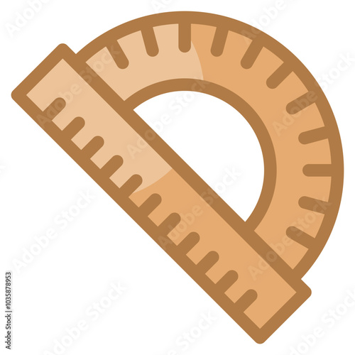 Protractor  Icon Element For Design
