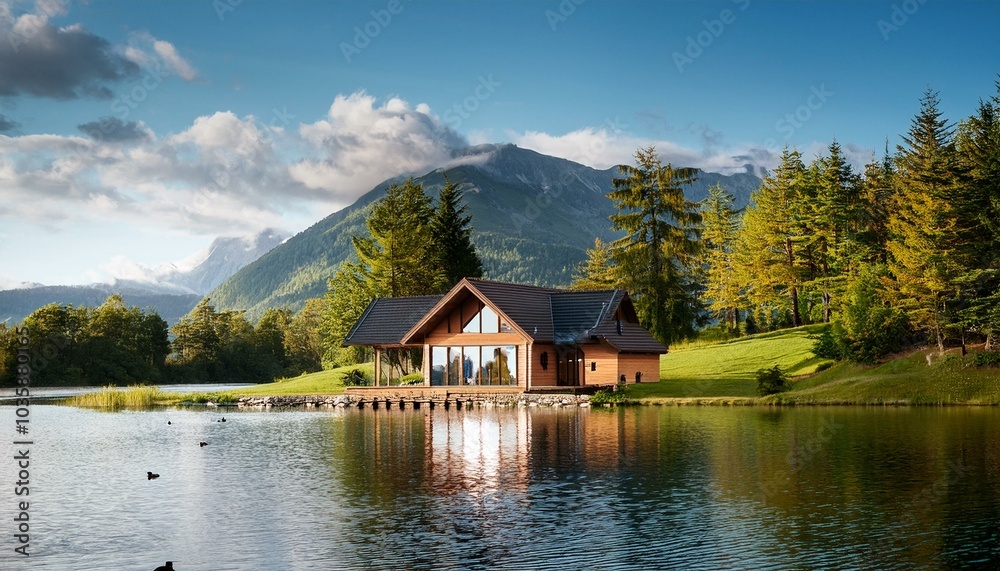 Fototapeta premium haus am see