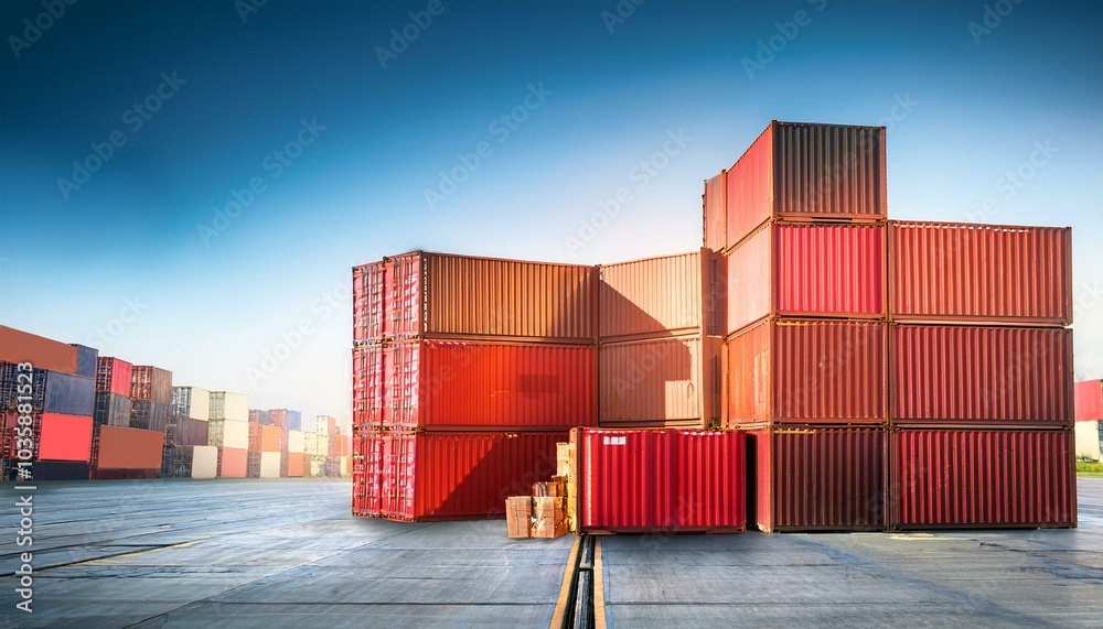 open christmas boxes in a shipping container open christmas boxes in a shipping container