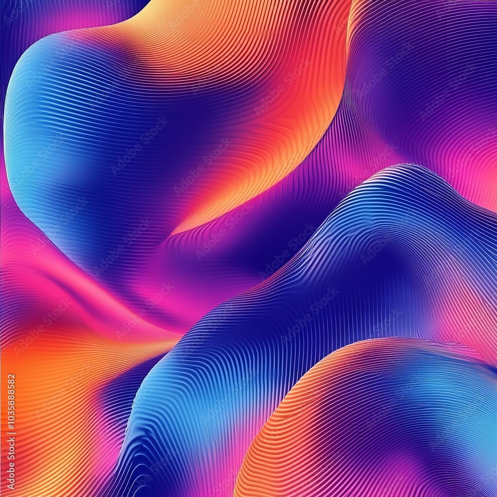 Abstract Background with Wavy Lines and Purple Gradient Abstract Background with Wavy Lines and Purple Gradient