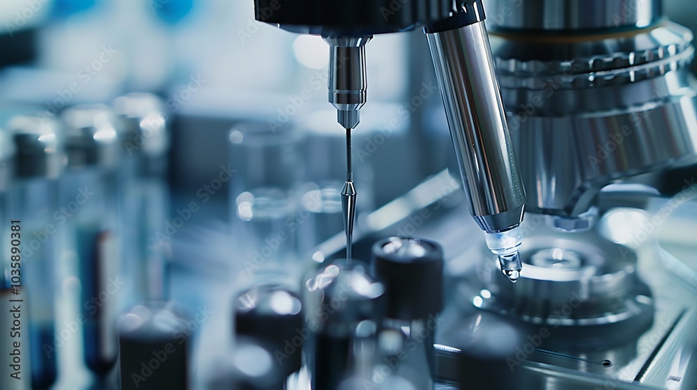 Macro close-up of precision tools and instruments in a lab setting, captured with clarity and sharpness in high definition Macro close-up of precision tools and instruments in a lab setting, captured with clarity and sharpness in high definition