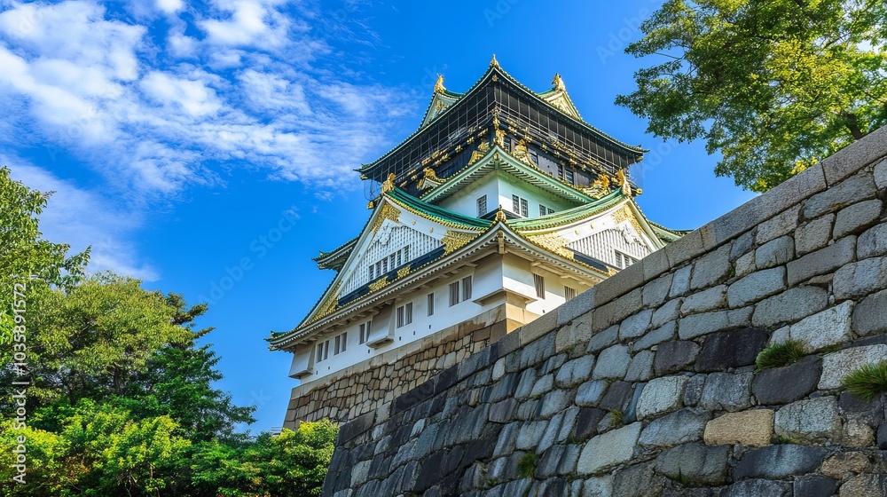 Tenshu, the main keep of Osaka Castle. Osaka Castle is a Japanese castle located in the Chuo neighborhood of Osaka, Japan's old city. It's among Japan's most well-known castles. Tenshu, the main keep of Osaka Castle. Osaka Castle is a Japanese castle located in the Chuo neighborhood of Osaka, Japan's old city. It's among Japan's most well-known castles.