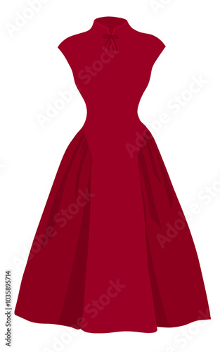 red dress isolated on white