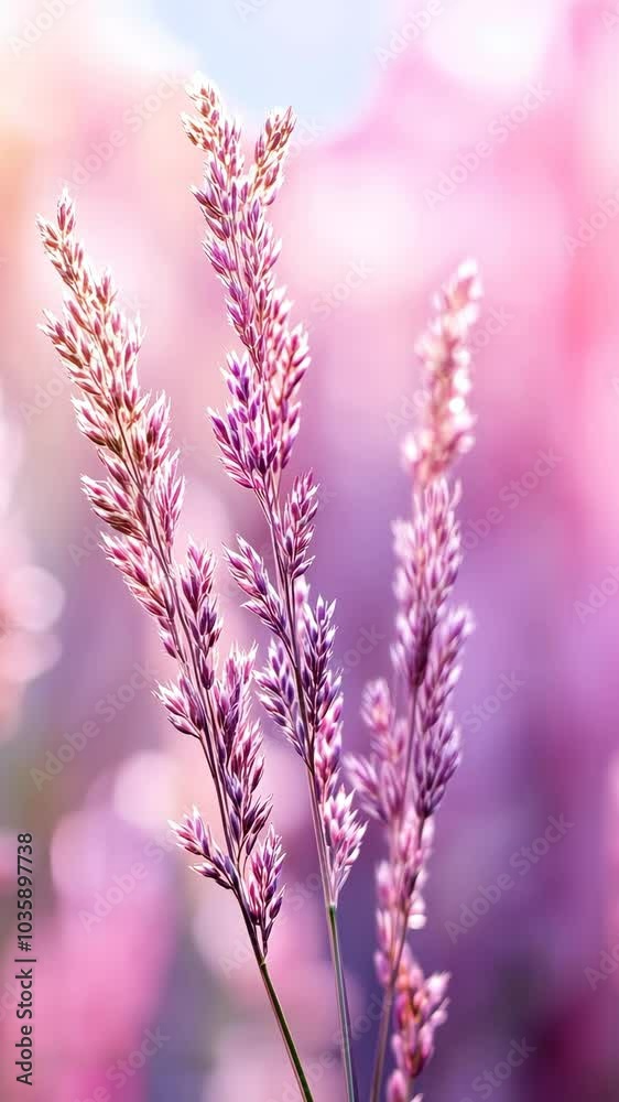 Close-up of purple wildflowers with soft Close-up of purple wildflowers with soft