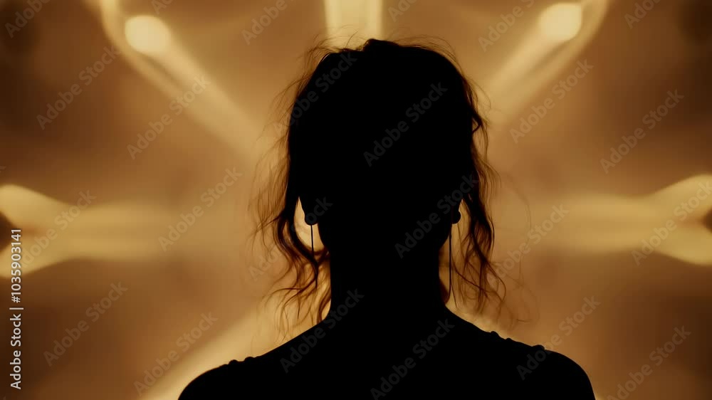 Meditating silhouette surrounded by fiery light patterns, symbolizing inner transformation as shadows dance in the background to create a serene yet intense atmosphere Meditating silhouette surrounded by fiery light patterns, symbolizing inner transformation as shadows dance in the background to create a serene yet intense atmosphere