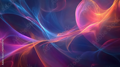 Abstract background with swirling colorful lights.