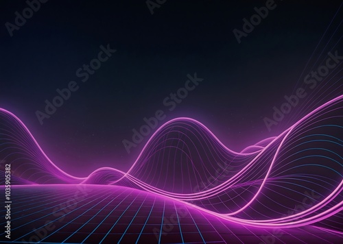 Flowing purple lines