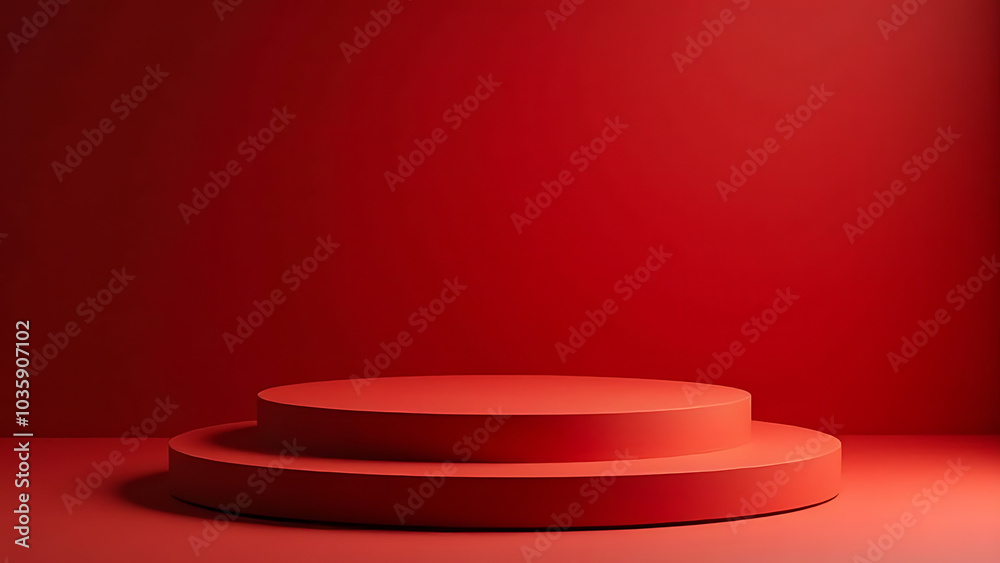 Red and gold Chinese podium perfectly crafted for presenting product with elegance and sophistication. Red and gold Chinese podium perfectly crafted for presenting product with elegance and sophistication.