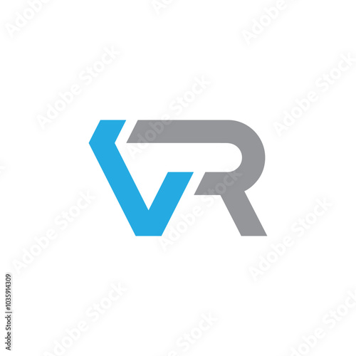 vr logo design vector template, initial vr letter logo design vector, rv logo design for business, vr icon design for monogram.