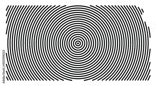 Wallpaper Mural Symbol Map of the State Kansas (United States of America) showing the state with a series of circular black lines on white background Torontodigital.ca