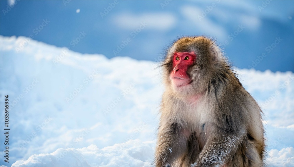 Fototapeta premium red and white monkey